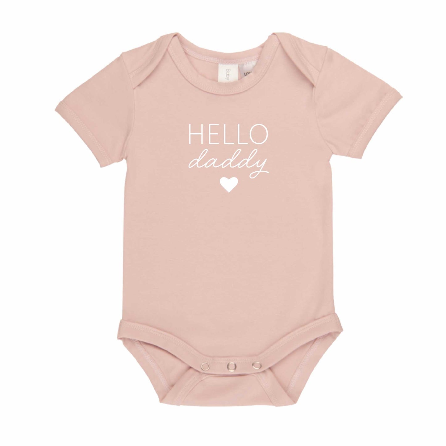 Hello Daddy Short Sleeve Baby Bodysuit - Hello Cherub