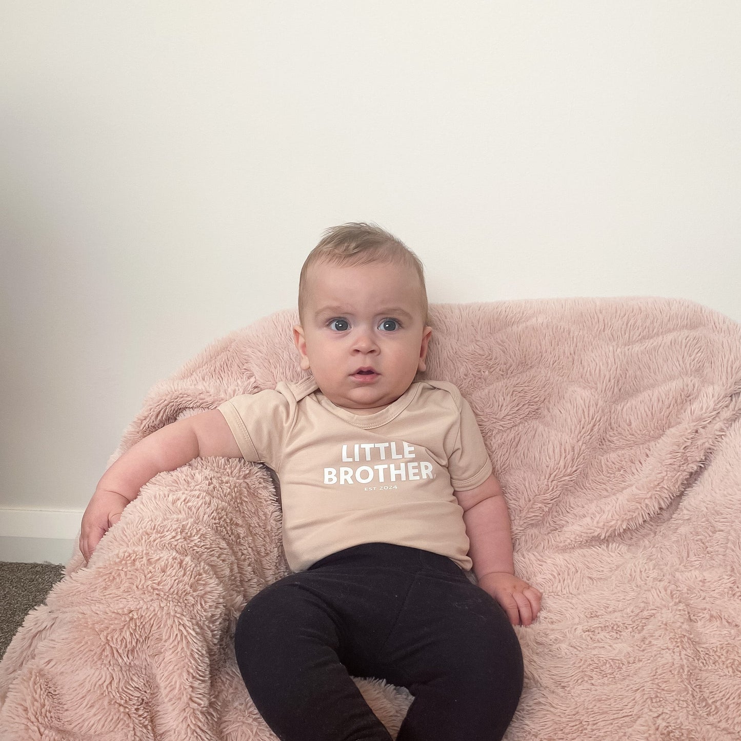 Little Brother Short Sleeve Baby Bodysuit - Hello Cherub