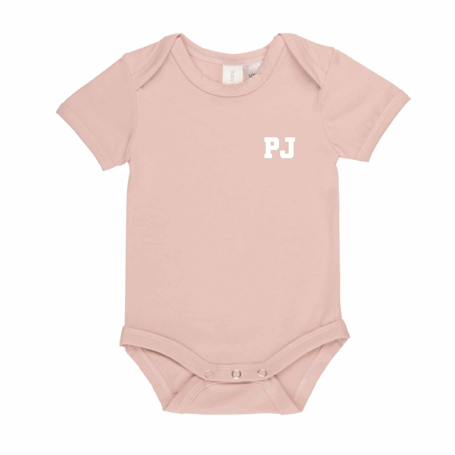 Personalised Initials Short Sleeve Baby Bodysuit - Varsity - Hello Cherub