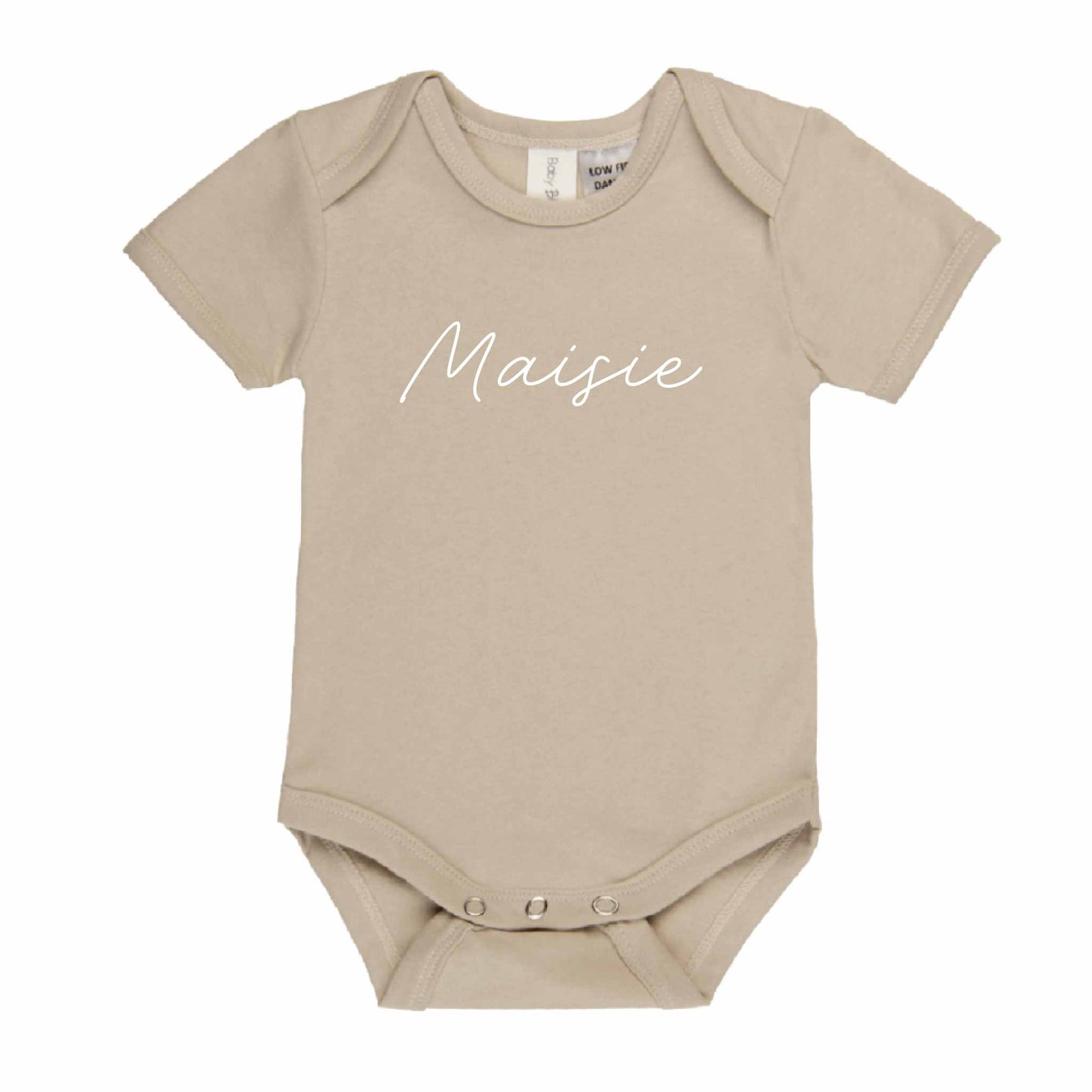 Personalised Name Short Sleeve Baby Bodysuit - Script - Hello Cherub
