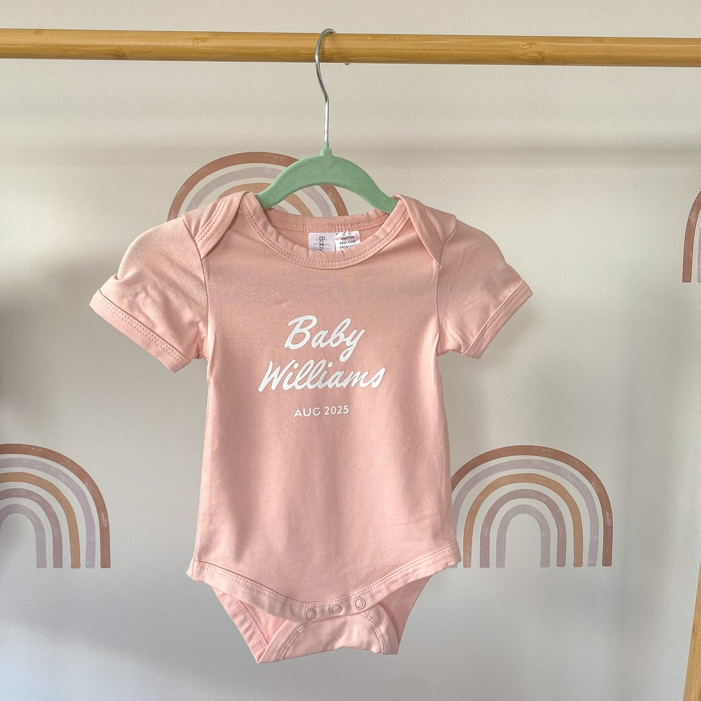 Pregnancy Announcement Short Sleeve Baby Bodysuit - Hello Cherub