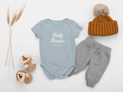 Baby Announcement Short Sleeve Baby Bodysuit - Hello Cherub
