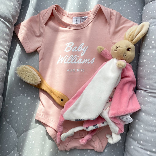 Baby Announcement Short Sleeve Baby Bodysuit - Hello Cherub
