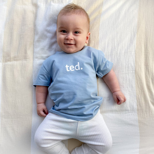 Personalised Name T-Shirt - Modern - Hello Cherub