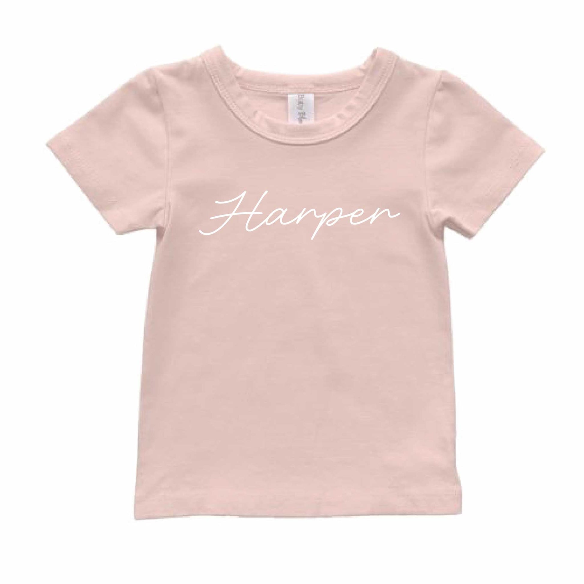 Personalised Name T-Shirt - Script - Hello Cherub