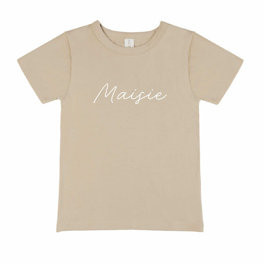 Personalised Name T-Shirt - Script - Hello Cherub
